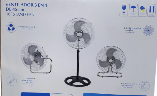 Ventilador Metalico 3en1 18&quot; 30058