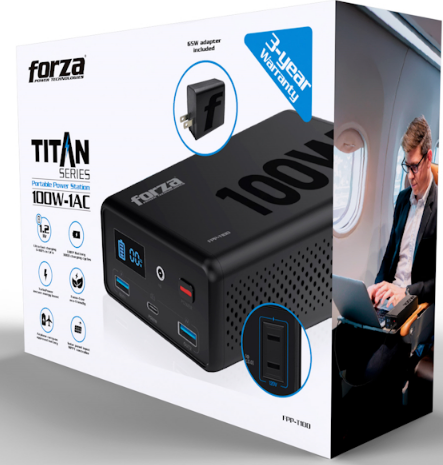 Power Bank/Inversor FORZA 100W-1AC