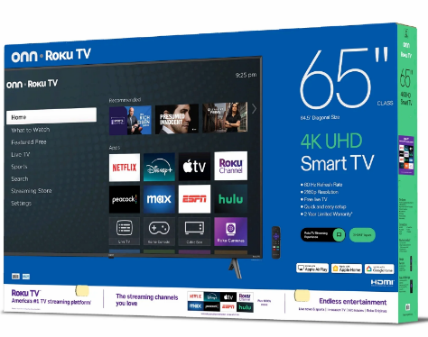 Pantalla onn Roku TV 65" 4k UHD