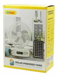 Ventilador+Bocina+lamp SOLAR 12&quot;